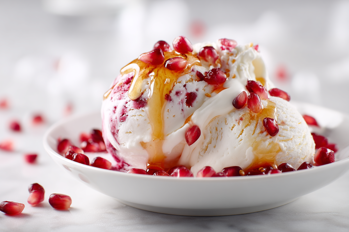 Pomegranate Ice Cream Delight